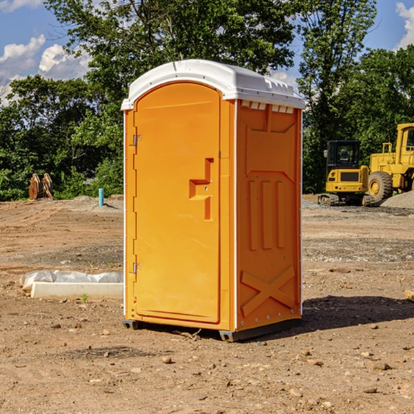 how often are the portable toilets cleaned and serviced during a rental period in Traill County ND